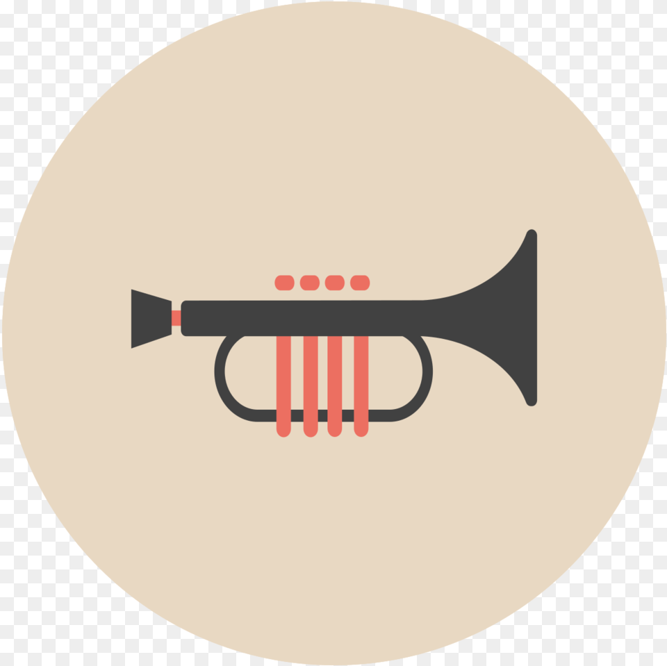 Free Music Flat Icon Trumphet With Transparent Trumpeter, Musical Instrument, Brass Section, Horn Png