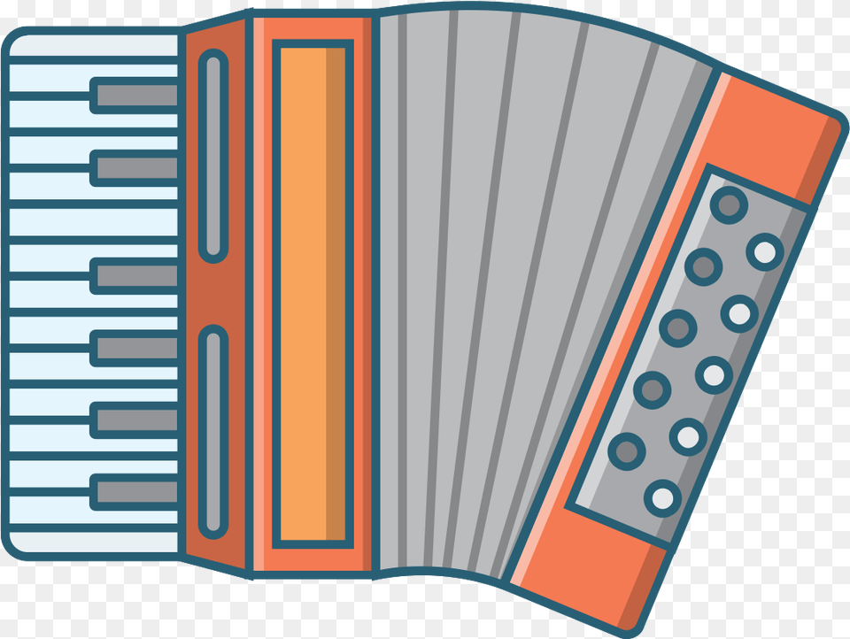 Music Instrument Line Icon Accordion With Accordionist, Musical Instrument, Blackboard Free Png