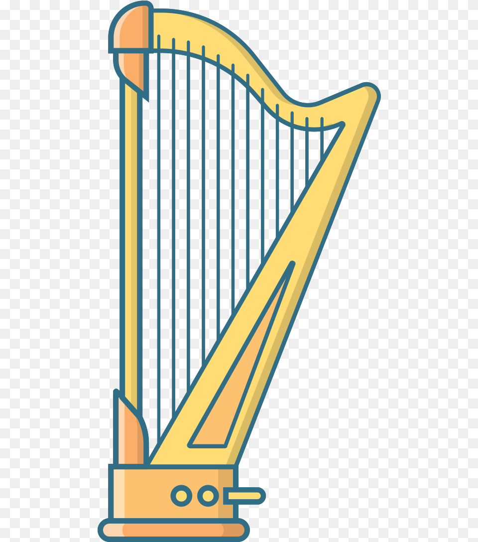 Free Music Instrument Line Icon Harp Instrumentos Musicales Arpa, Musical Instrument, Gate Png Image