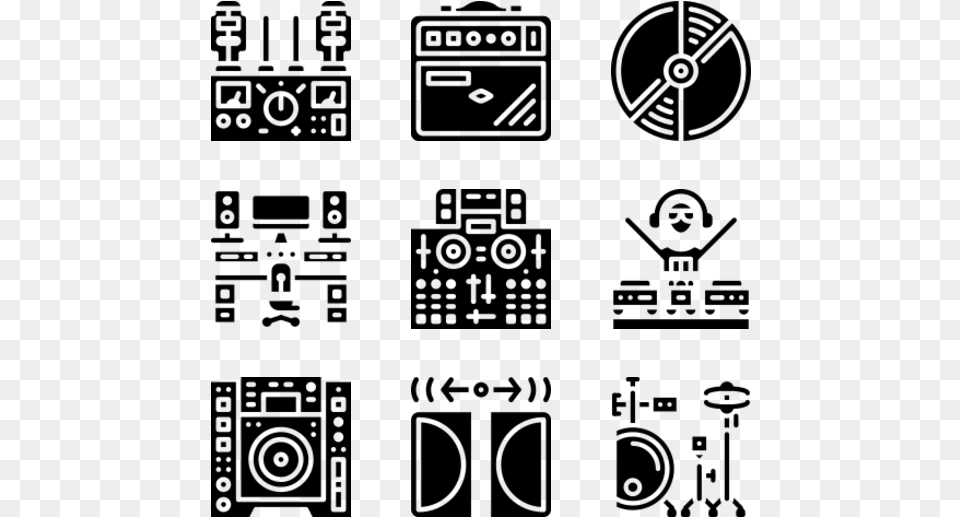 Free Music Studio Icons, Gray Png