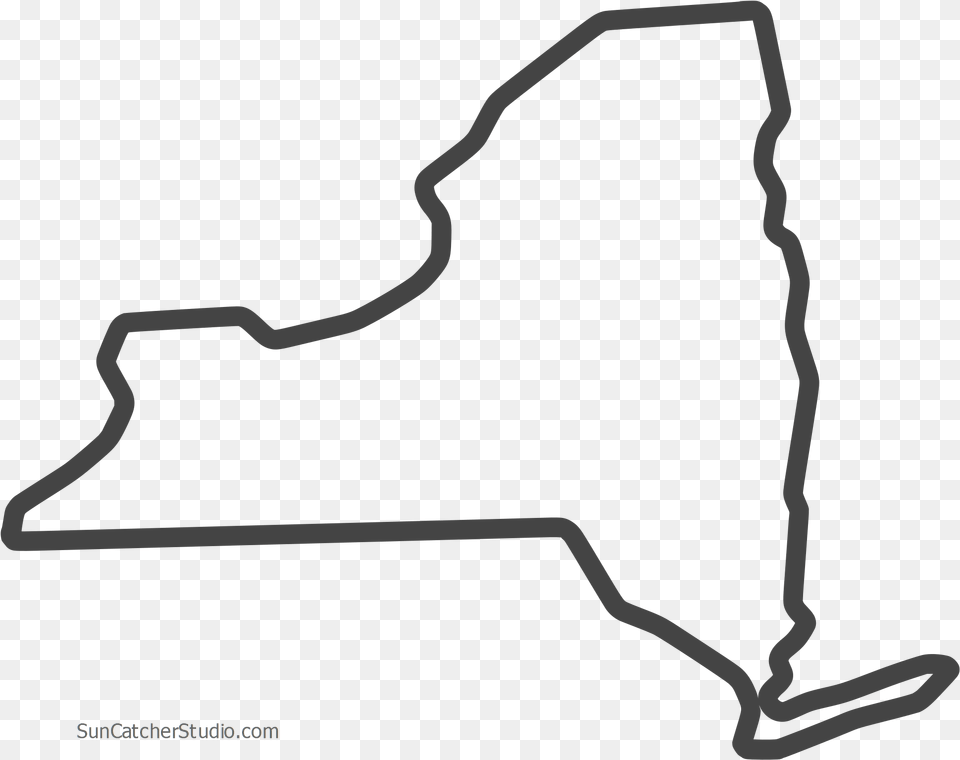 New York Outline With Home On Border Cricut Or, Clothing, Footwear, Shoe, Silhouette Free Transparent Png