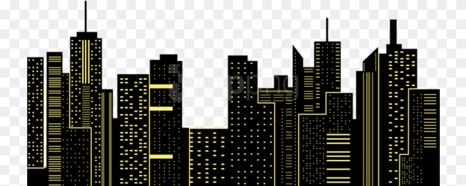 Free Night City Silhouette Night City Silhouette, Urban, Metropolis, Architecture, Building Png