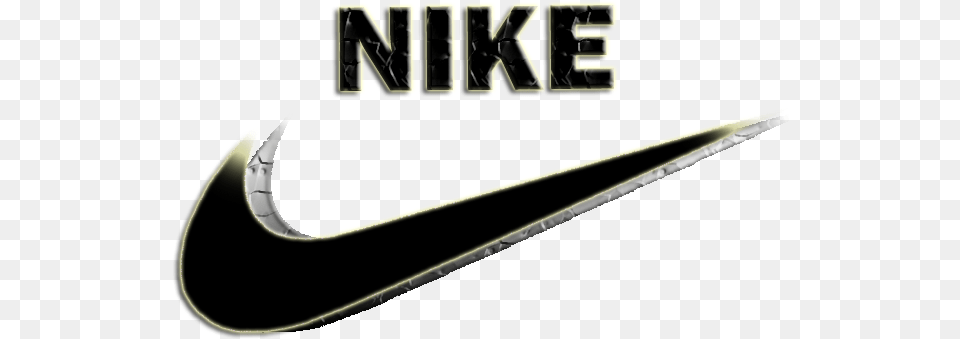 Nike Logo Black Skateboard Deck, Blade, Dagger, Knife, Weapon Free Png