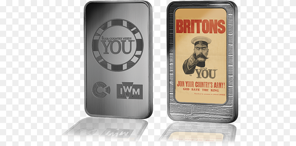 Official Imperial War Museums Silver Layered Ingot, Adult, Male, Man, Person Free Transparent Png