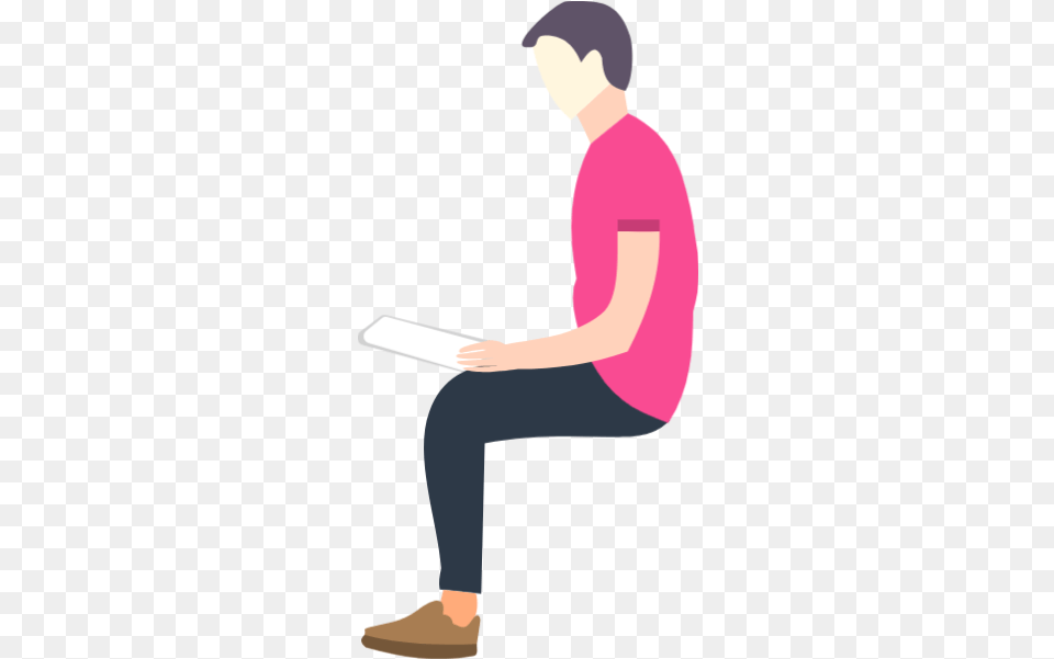 Online Male Man Sitting Reading Vector For Sitting, Adult, Person, People, Woman Free Png Download