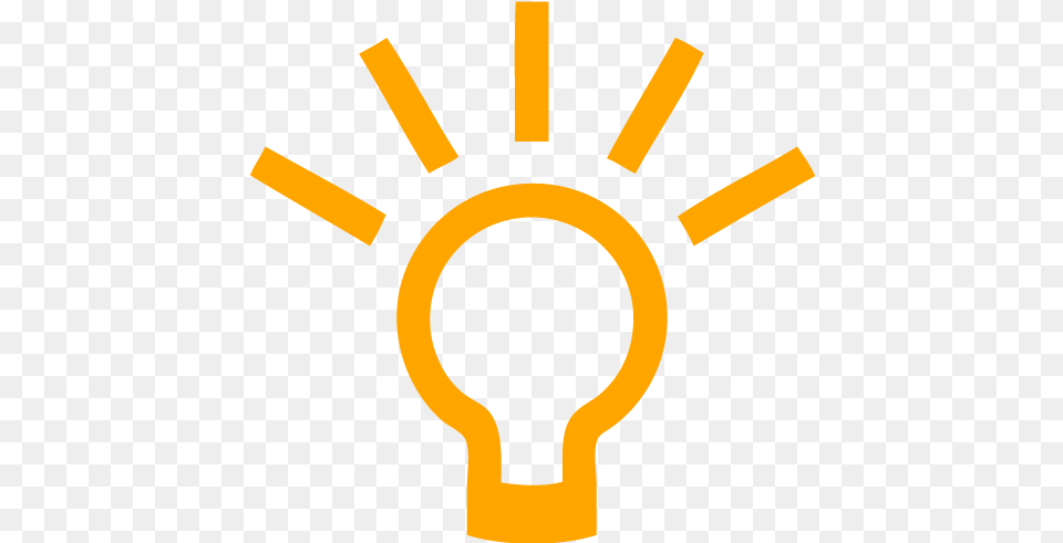 Orange Light Bulb Icons Light Bulb Moment Icon, Lightbulb Free Png