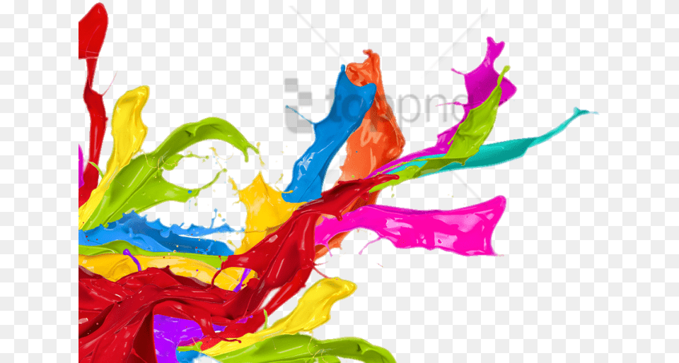 Free Paint Splatter Left Corner Footer Image Colourful Paint Splash, Art, Graphics, Modern Art, Paint Container Png
