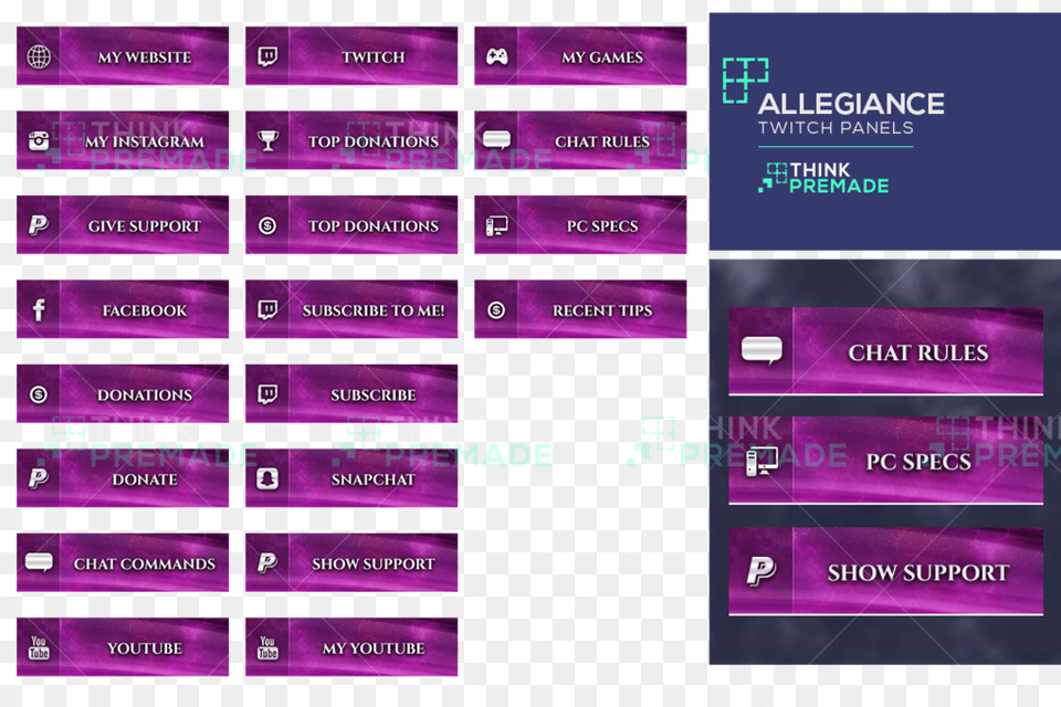 Panels Twitch, Purple, Text Free Transparent Png