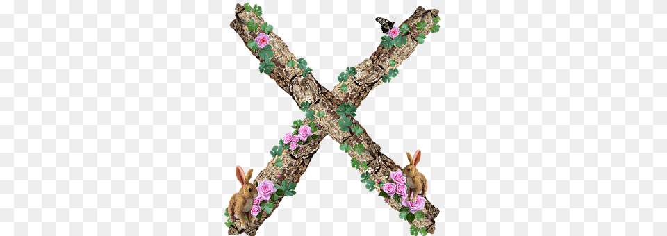 Photo Alphabet Timber Letter Bark X Rustic, Plant, Flower Arrangement, Flower, Floral Design Free Png