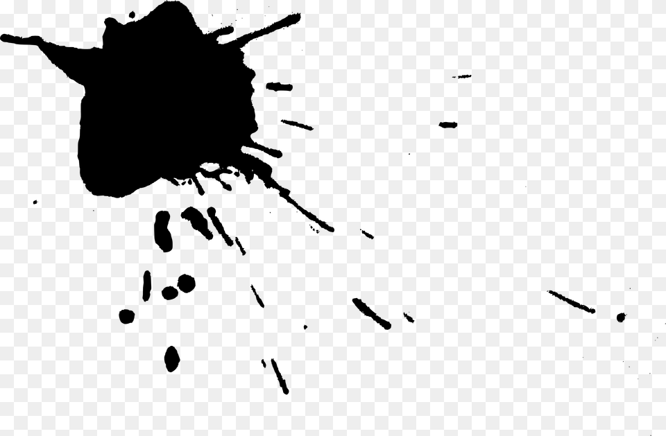 Photo Black Ink Splatters, Stain, Silhouette, Stencil, Person Free Png