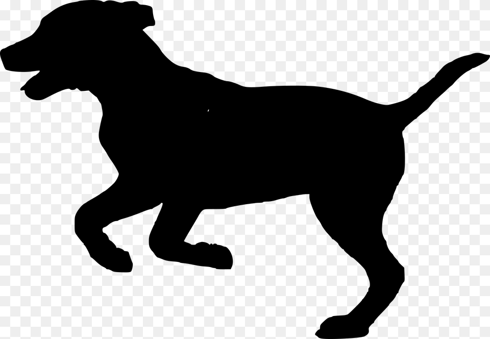 Photo Dog House Pet Animal Run Dog Doggy Silhouette, Gray Free Png