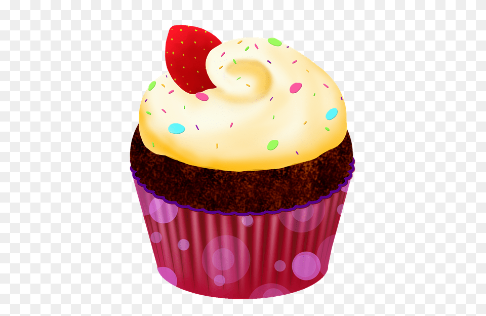 Free Photo Food Cupcakes Cake Delicious Dessert Cupcake, Birthday Cake, Cream, Icing Png