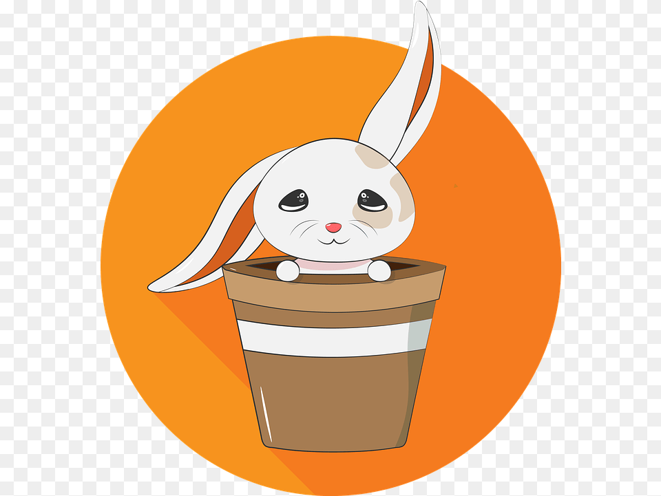Free Photo Icon Orange Pot Cute Easter Happy, Cream, Dessert, Food, Ice Cream Png Image