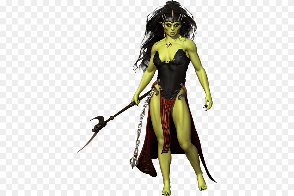 Free Photo Magic Fantasy Character Evil Monster Warrior Orc, Adult, Person, Female, Woman Png