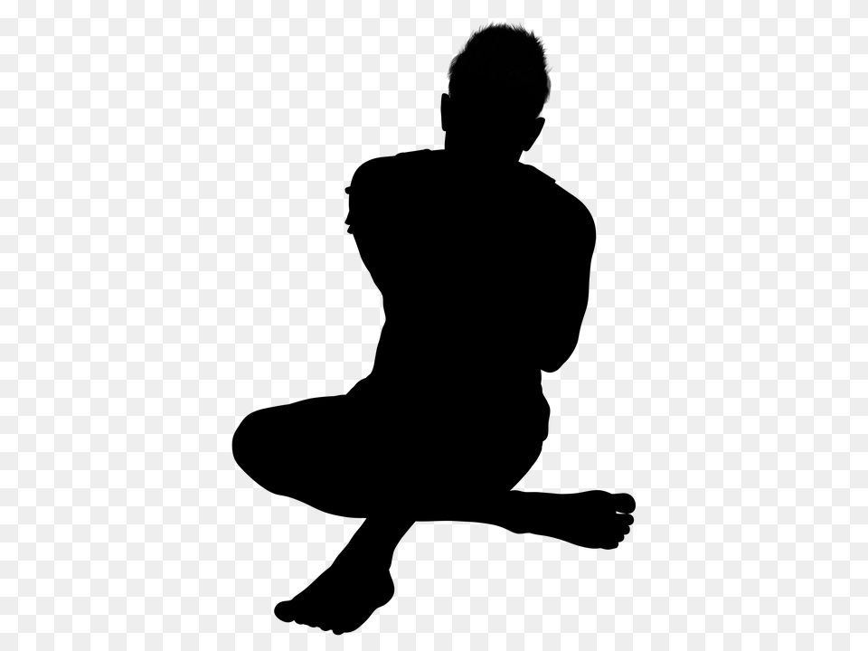 Free Photo Male Slim Sitting Man Casual Silhouette, Lighting Png Image