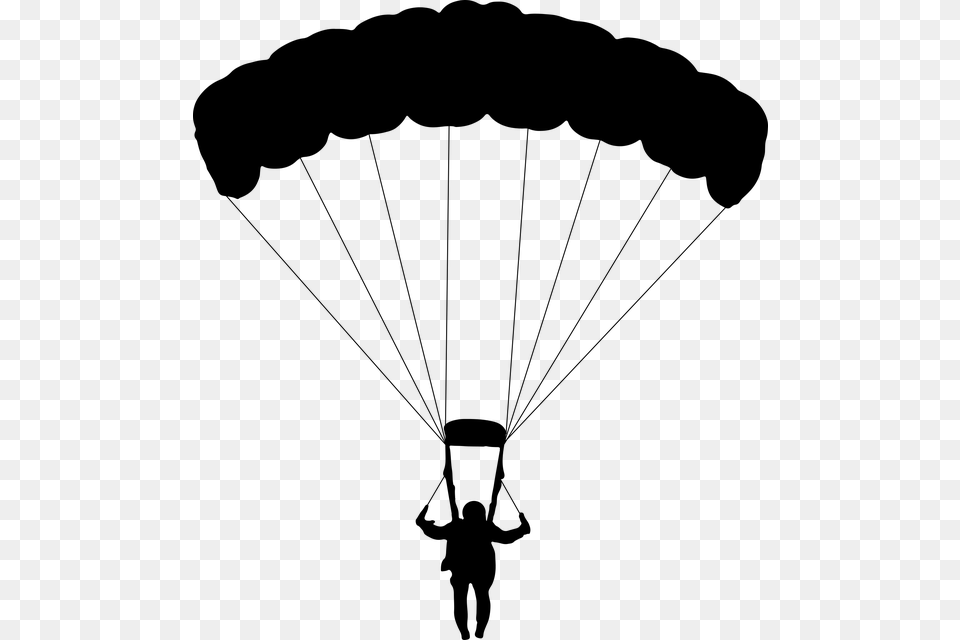 Free Photo Man Parachute Parachuting Sky Diving Glide Parachute Transparent Background, Gray Png Image
