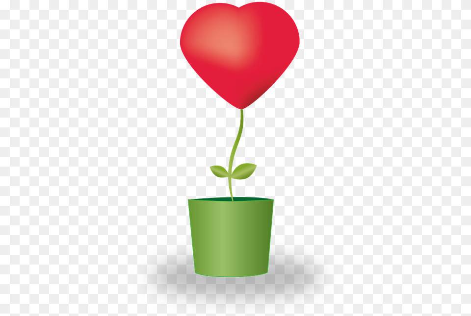 Free Photo Motheru0027s Day Heart Love Flower Potted Plants Portable Network Graphics, Plant, Potted Plant, Leaf Png