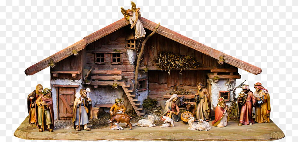Photo Nativity Scene Christmas Crib Father Nativity Scene Transparent Background, Nature, Hut, Outdoors, Countryside Free Png