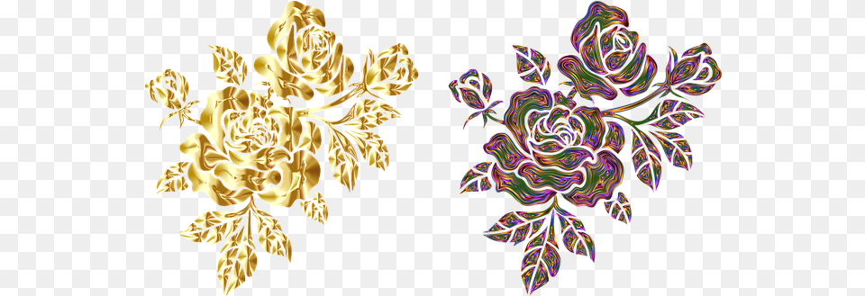 Free Photo Rose Plant Gold Flower Floral Decorative Max Pixel Vector Motifs, Accessories, Pattern, Jewelry, Graphics Png