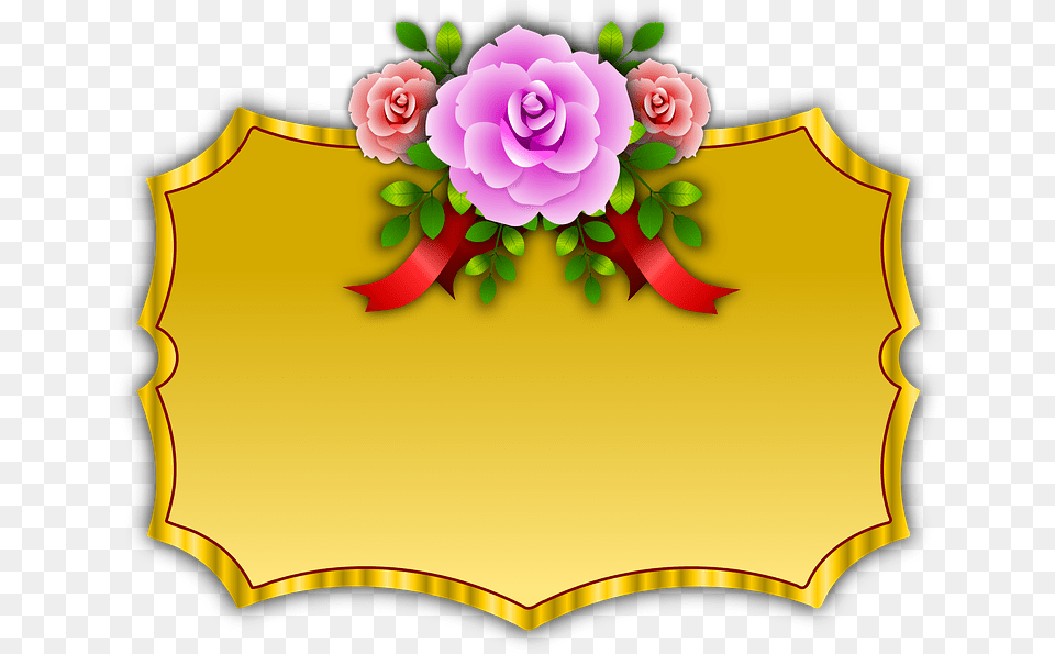 Photo Roses Frame Tapes Floral Spring Flowery Flowers Flowery Frames And Borders, Flower, Rose, Birthday Cake, Cake Free Transparent Png