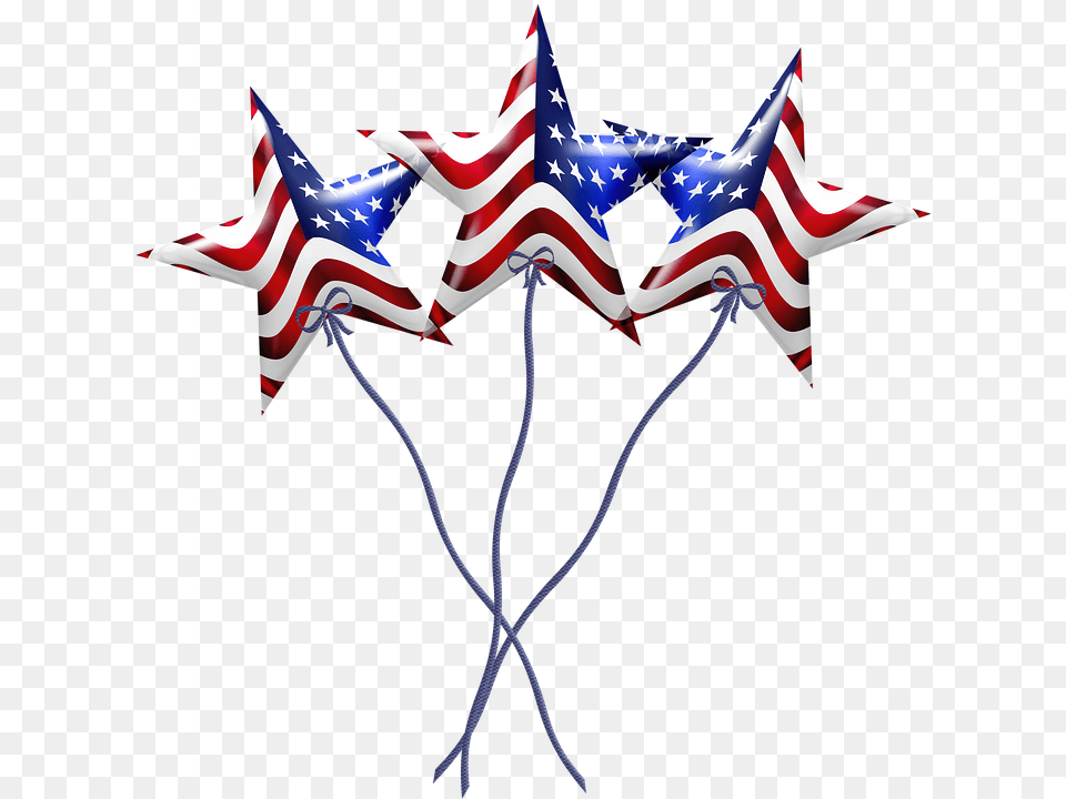 Photo Stars Party Star Balloons Celebration String American, American Flag, Flag Free Transparent Png
