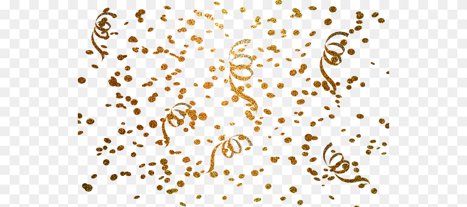 Photos Gold Firework With Streamers Search Download Confetti Streamers, Accessories, Pattern, Earring, Jewelry Free Png