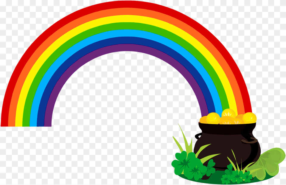 Free Pic Of St Patrick Download Clip Art St Day Pot Of Gold, Light, Nature, Outdoors, Rainbow Png