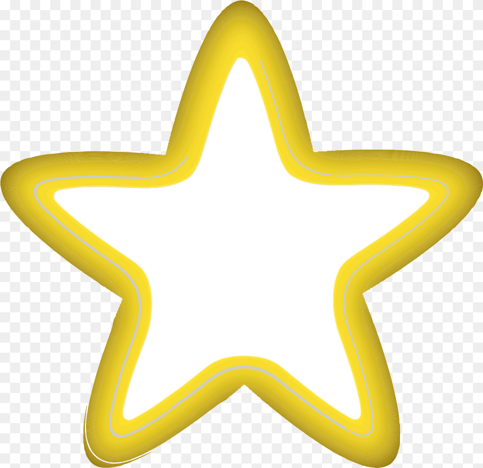 Free Picture Of Yellow Star Download Clip Art White And Yellow Star, Star Symbol, Symbol, Bow, Weapon Png Image
