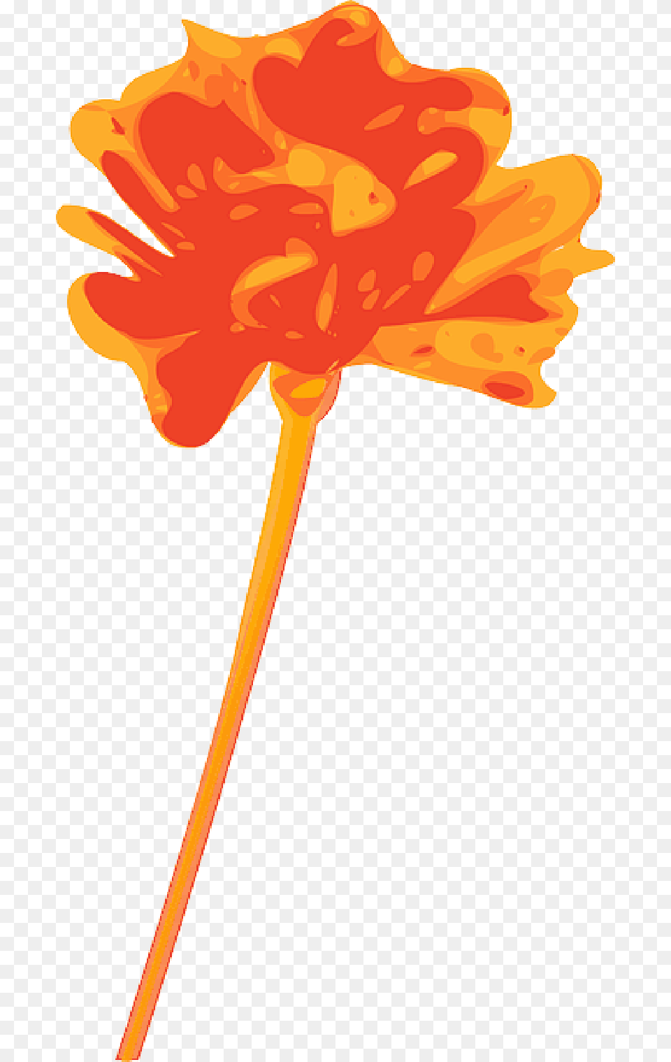 Free Pictures Stem Orange Flower With Stem, Anther, Daisy, Petal, Plant Png
