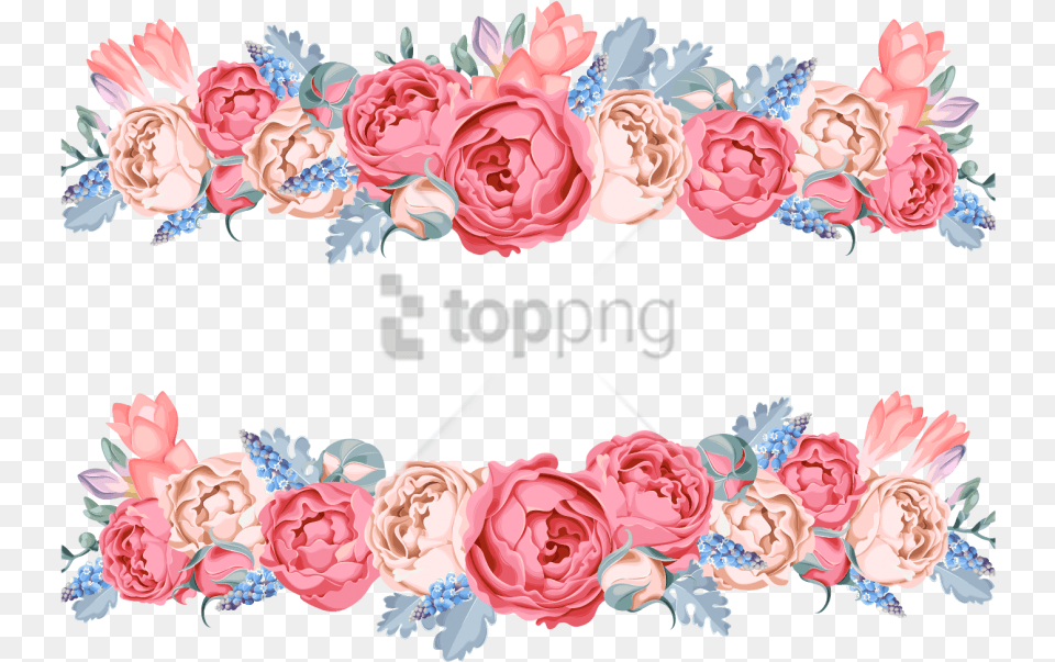 Pink Flower Vector With Transparent Floral Design Vector, Rose, Birthday Cake, Cake, Plant Free Png