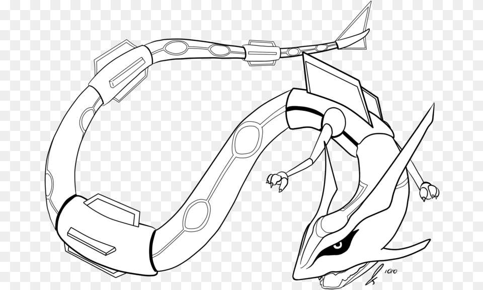 Pokemon Rayquaza Coloring Pages Download Clip Art Sketch, Electronics, Hardware, Animal, Fish Free Png