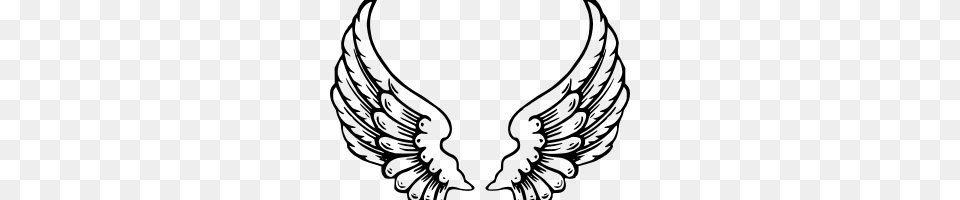Printable Angels Clip Art Angel Wings, Gray Free Png Download