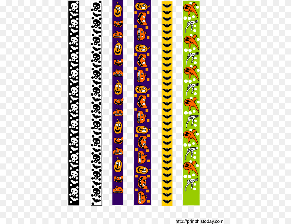 Printable Halloween Washi Tape Set Halloween Washi Tape, Art Free Png Download