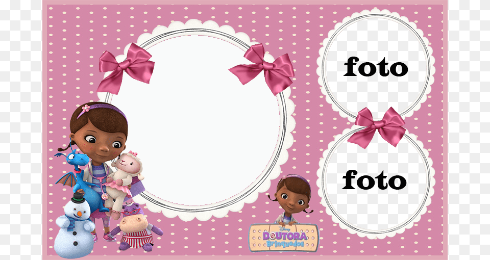 Printable Invitation Cards Or Photo Frames Doctora Juguetes En, Baby, Person, Doll, Toy Free Transparent Png