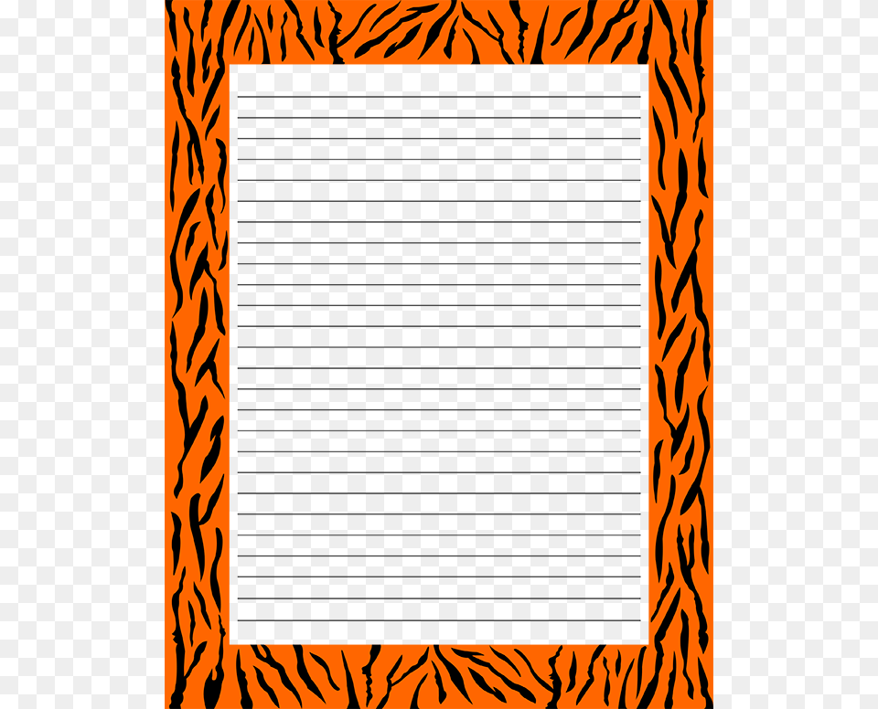 Printable Tiger Print Stationery In Jpg And Pdf Illustration, Home Decor, Page, Text, Paper Free Transparent Png