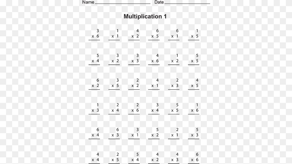 Free Printable Worksheets Multiplication Free Printable, Text, Blackboard, Alphabet Png