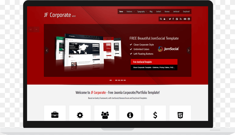 Professional Joomla Template Jf Corporate, File, Computer, Electronics, Computer Hardware Free Png Download