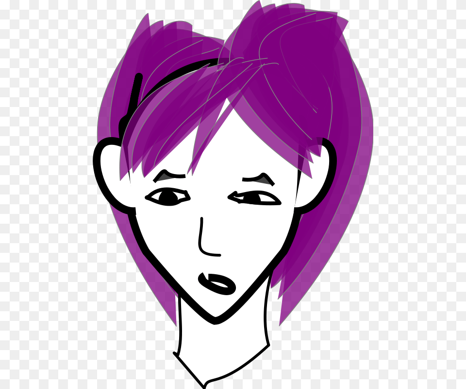 Free Purple Hair Vector Free Download On Heypik, Book, Comics, Publication, Photography Png