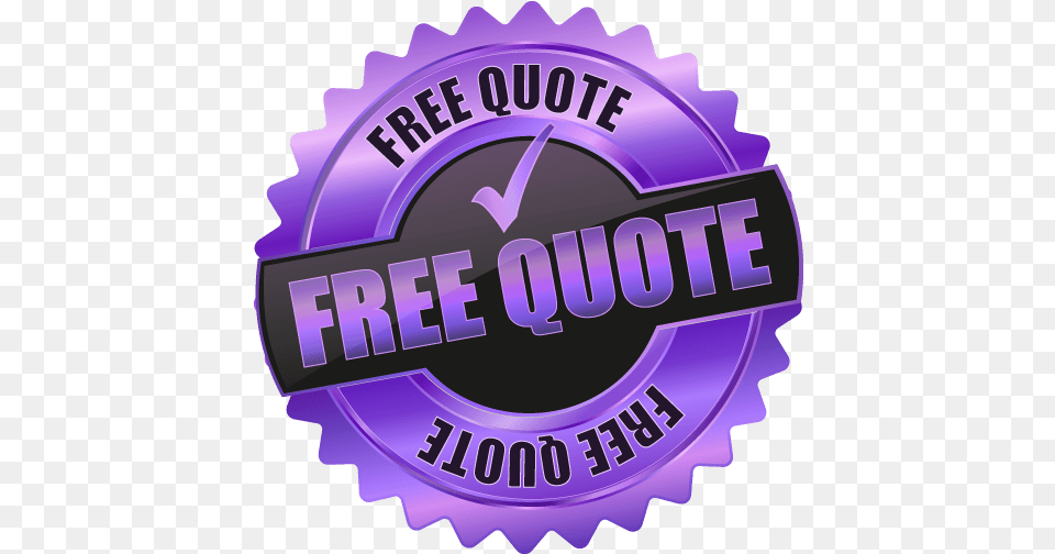 Free Quote Purple Transparent Badge, Logo, Symbol Png Image