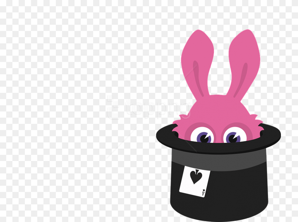 Rabbit Hat Cartoon Magician, Purple, Cream, Dessert, Food Free Transparent Png