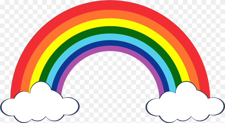 Rainbows And Clouds Image With Transparent Clipart Rainbow Transparent Background, Nature, Outdoors, Sky, Light Free Png Download