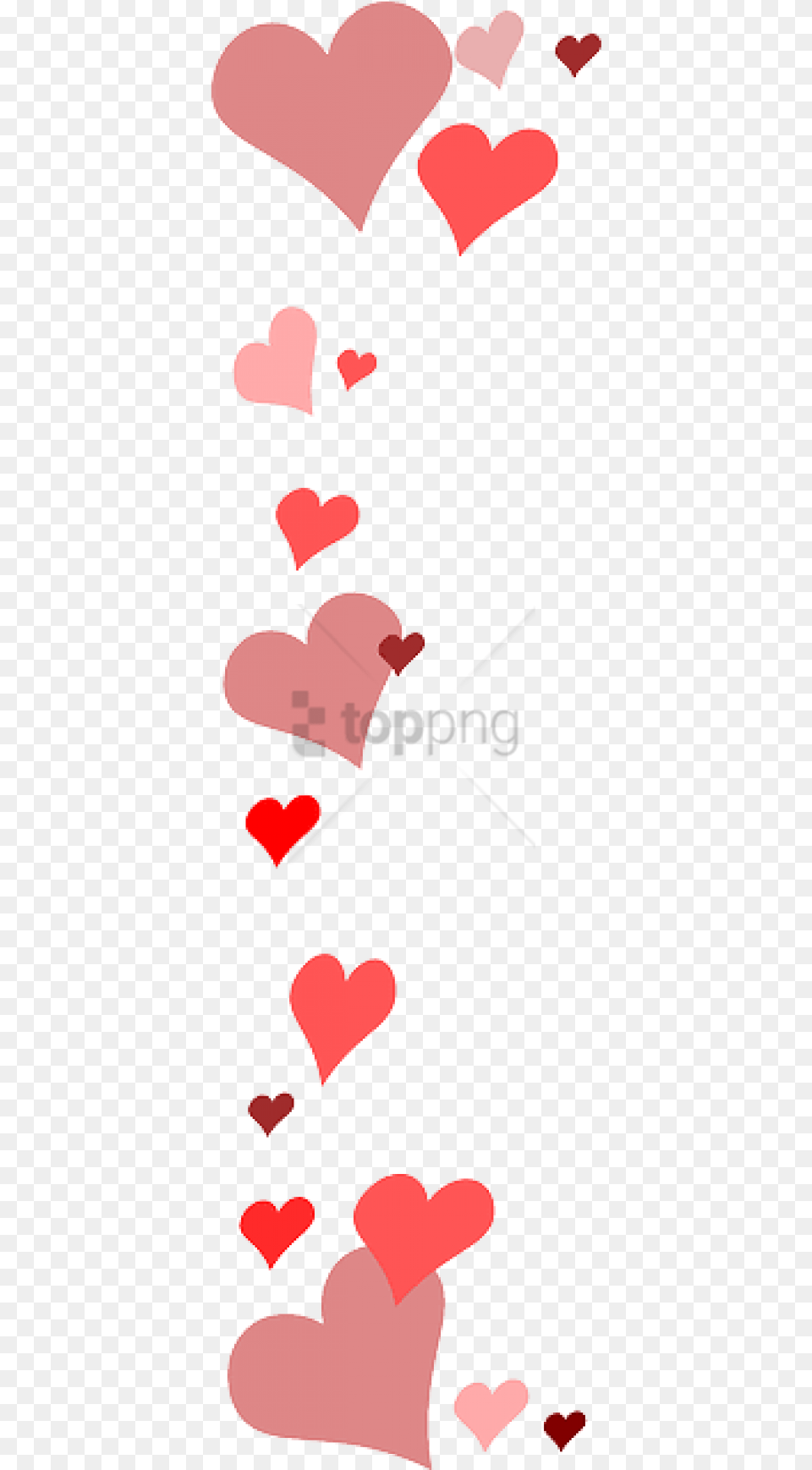 Free Red Heart Border Transparent Valentines Border Clip Art, Flower, Petal, Plant Png Image
