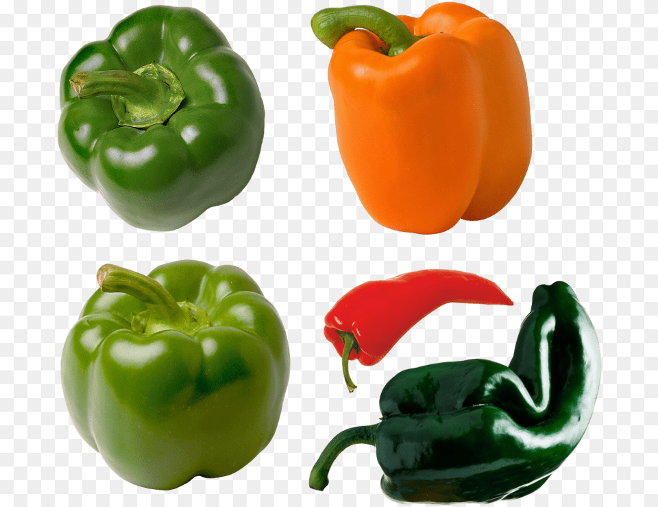 Free Red Pepper Transparent Pepper Orange, Bell Pepper, Food, Plant, Produce Png Image