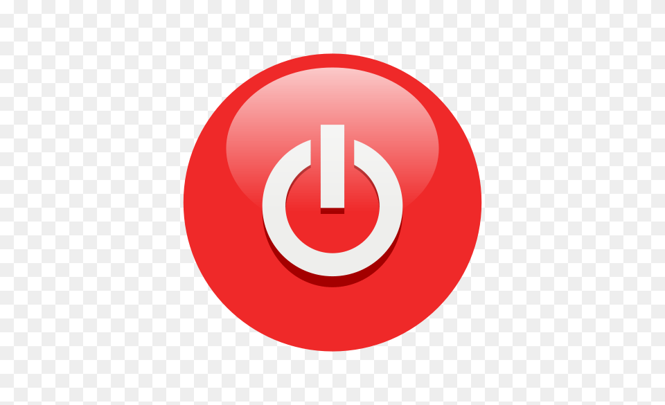 Red Power Button Clip Art, Symbol, Number, Text, Sign Free Png Download