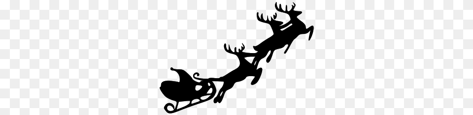 Reindeer Clipart Santa Claus Reindeer Clip Art Pictures, Gray Free Transparent Png
