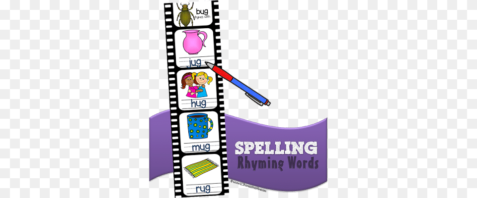 Rhyming Words Spelling Strips, Baby, Person, Text, Animal Free Png Download
