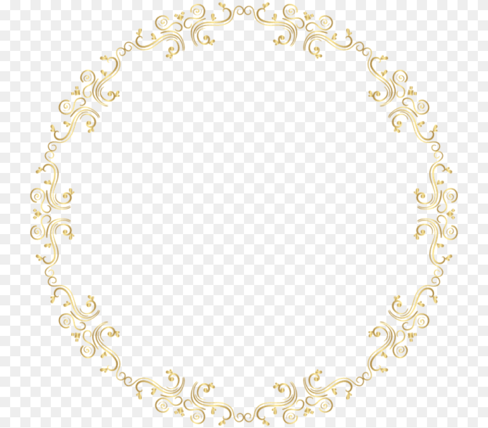 Free Round Border Frame Transparent Borda Redonda Dourado, Oval, Chandelier, Lamp Png