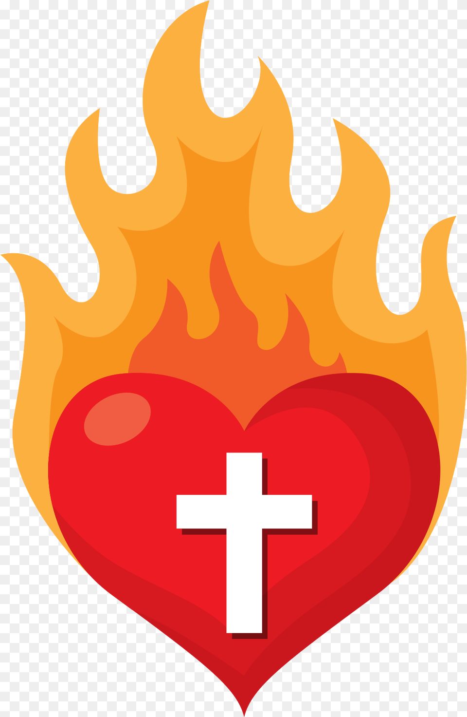 Sacred Heart Fire With Joo Bosco Parish, Flame, Logo, Symbol, First Aid Free Png Download