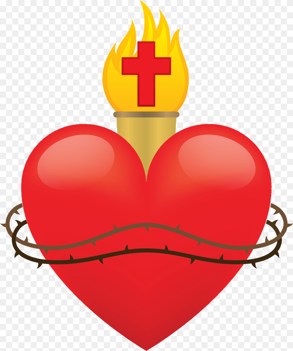 Sacred Heart With Transparent Sacred Heart, Logo, Symbol Free Png