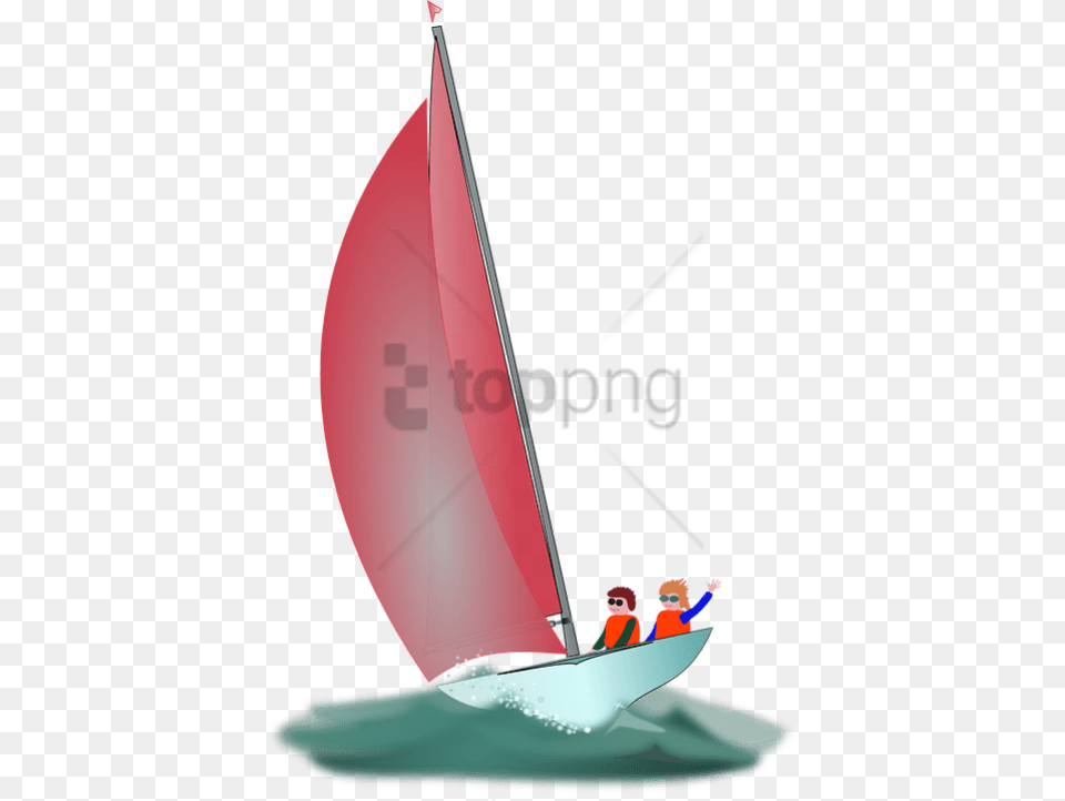 Sailboat With Background Sailing, Boat, Watercraft, Vehicle, Transportation Free Transparent Png